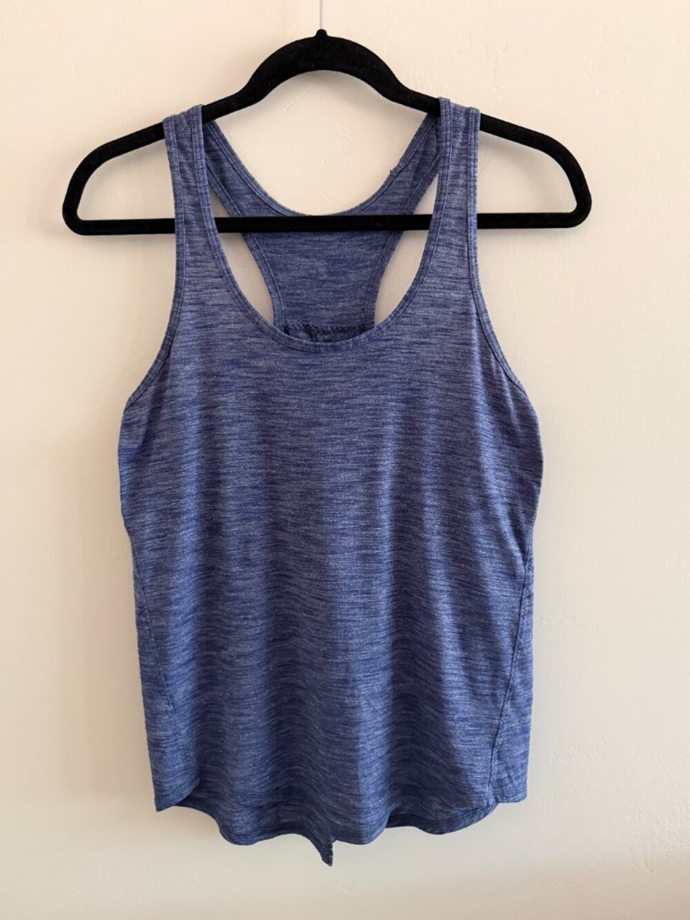 Lululemon All Tied Up Racerback Tank Size 4/6 Space Dye Heather Blue